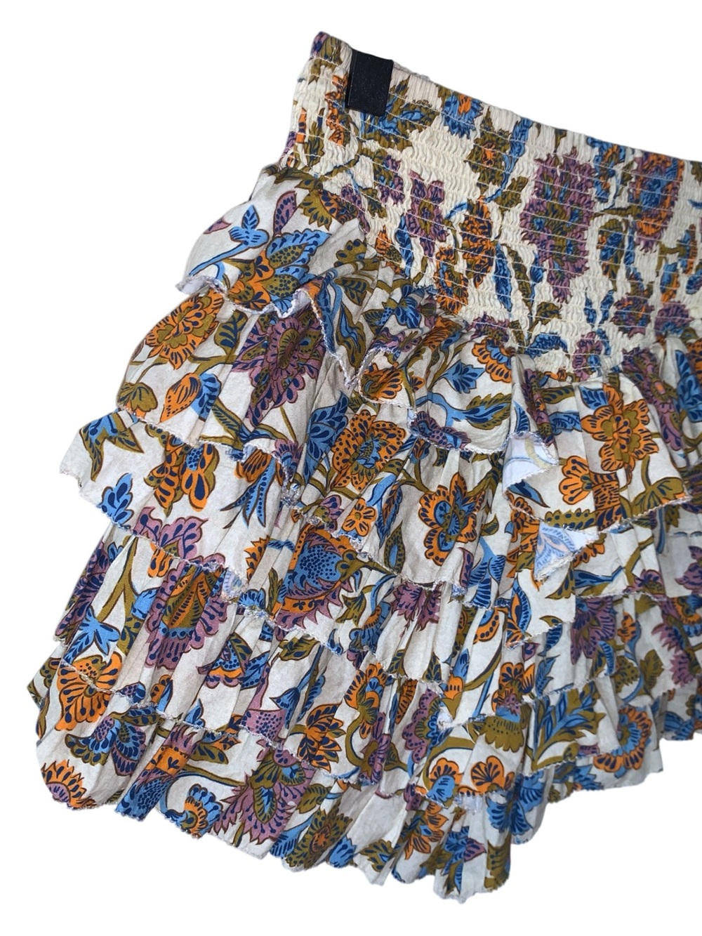 Love The Label Floral Tiered Ruffle Mini Skirt XS Boho Cottagecore - Picture 5 of 8